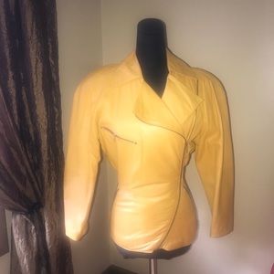 Leather tannery west vintage suit w/skirt